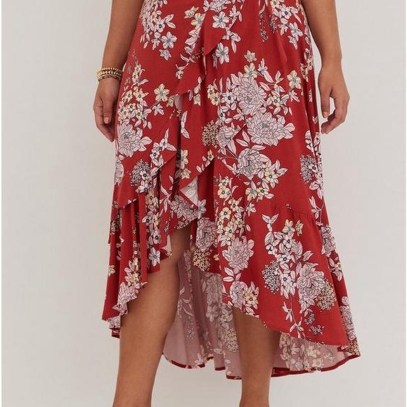 Torrid Hi-Low Ruffle Midi Skirt - Picture 2 of 5